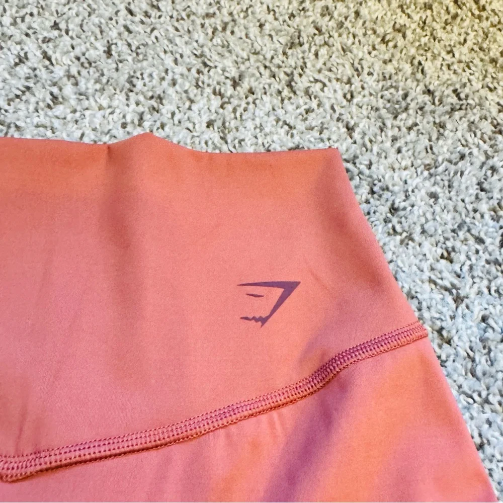 Gymshark Elevate Cycling Shorts High Waist Terracotta Coral Biker XS EUC
